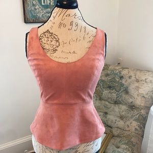 Low-cut Pink Peplum Tank Top from BCBGMaxAzria